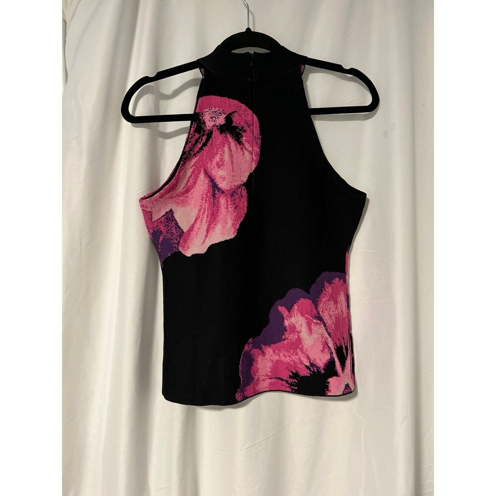 White House Black Market WHBM Floral Jacquard Sweater Tank NWT small - Picture 7 of 9